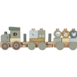 Discount Train à blocs en bois tracteur Little Farm Jeu De Construction