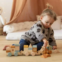 Sale Train de construction en bois Jeu De Construction