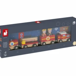 Clearance Train en bois Pompiers Story Petites Voitures, Véhicules Et Circuits