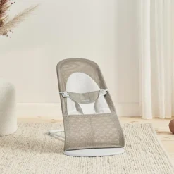 Best Transat Balance Soft Mesh 3D Beige et gris - Reconditionné Transat