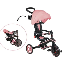 Online Tricycle Trike Explorer Foldable 4 en 1 Pastel Rose Tricycle