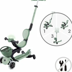 Sale Trottinette Go up Baby 360 Lights Sauge-Vert Olive Porteur Évolutif En Trottinette