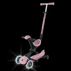 Discount Trottinette Go up Deluxe Lights eco-logic 360° Framboise Porteur Évolutif En Trottinette