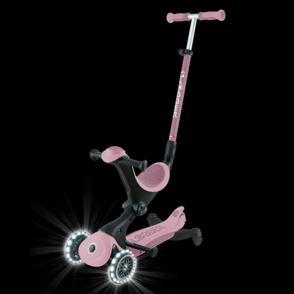 Discount Trottinette Go up Deluxe Lights eco-logic 360° Framboise Porteur Évolutif En Trottinette