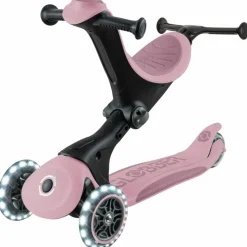 Discount Trottinette Go up Deluxe Lights eco-logic 360° Framboise Porteur Évolutif En Trottinette