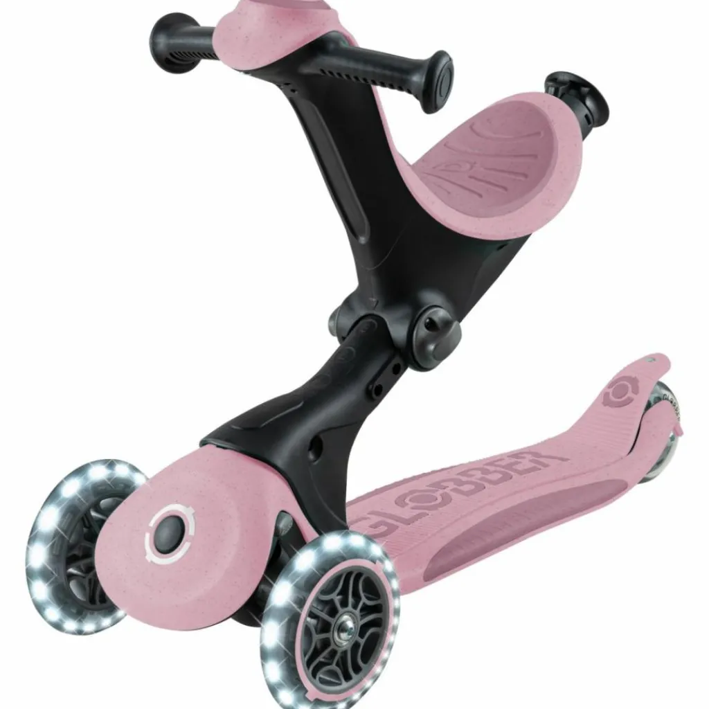 Discount Trottinette Go up Deluxe Lights eco-logic 360° Framboise Porteur Évolutif En Trottinette