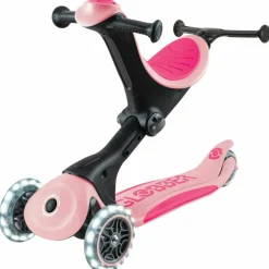 Trottinette Go up Deluxe Lights Pastel Rose Porteur Évolutif En Trottinette
