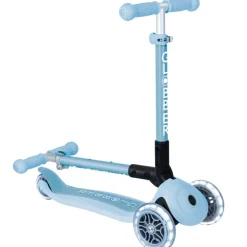 New Trottinette Junior Foldable Ecologic Lights Bleu Cassis Trottinette